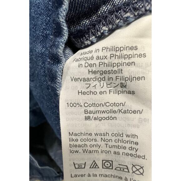 Madewell denim Blue Jean puff-sleeve shirtdress SZ XS - Picture 4 of 6